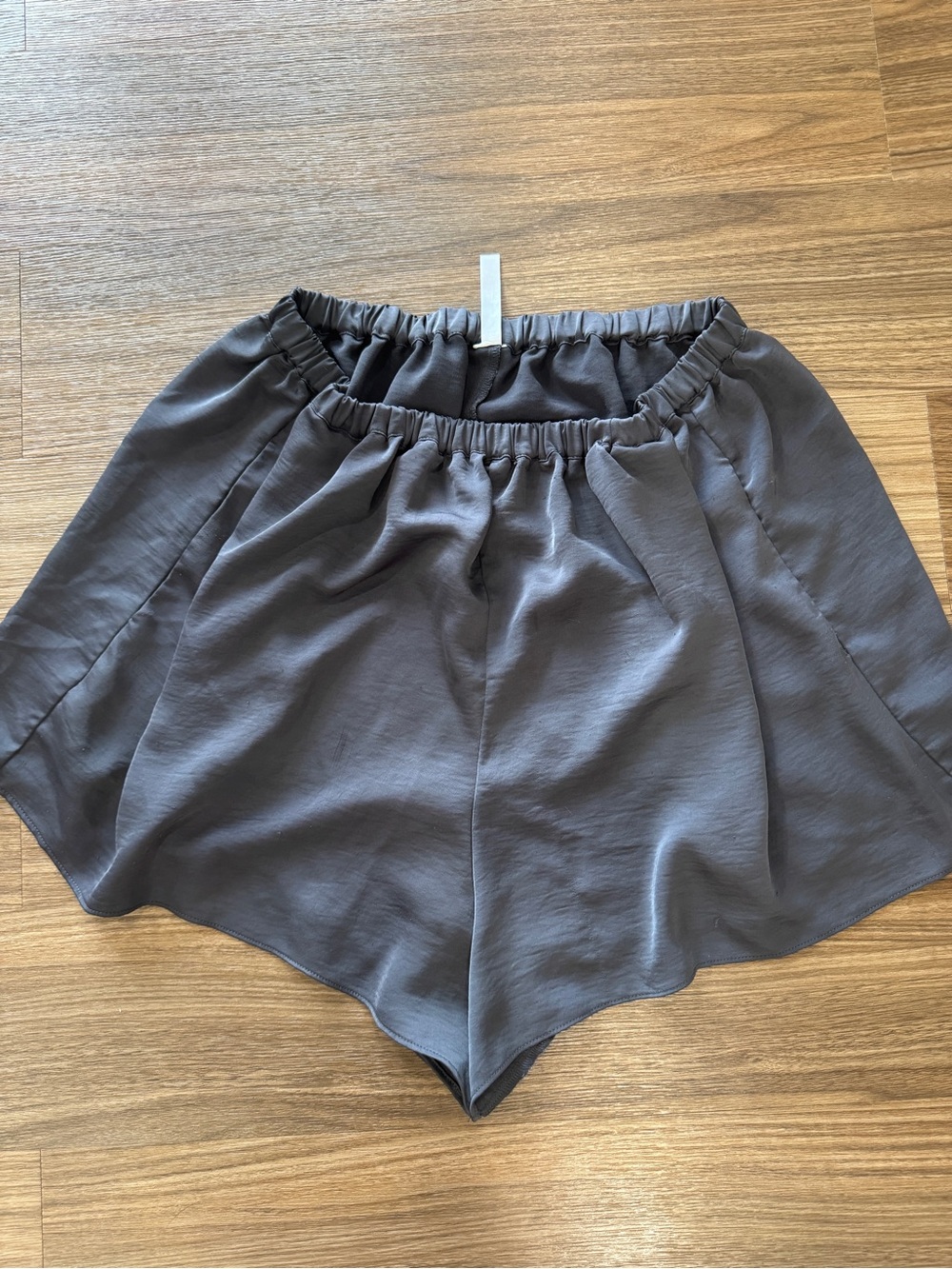 Fabletics High-Waist Charcoal Gray Flow Shorts